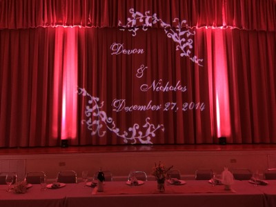 Custom Lighted Wedding Monogram at St Petersburg Womens Club